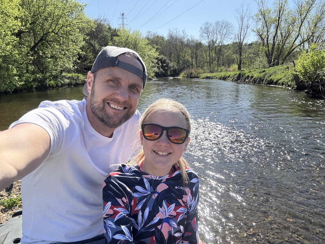 Matt and Lily at the river