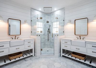 Luxury master bathroom renovation with custom tile West Chester PA