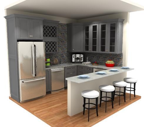 3D kitchen rendering 3