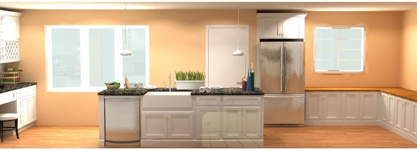 3D kitchen rendering 4