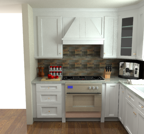 3D kitchen rendering 7
