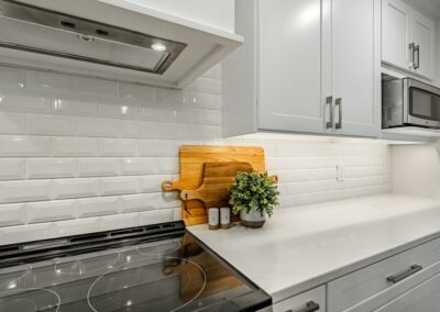 White shaker cabinets