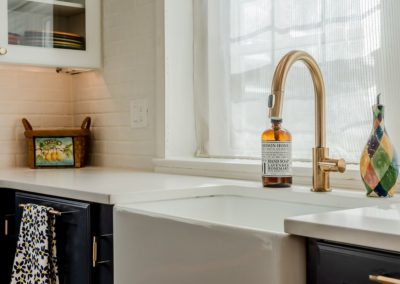 Brushed bronze hardware