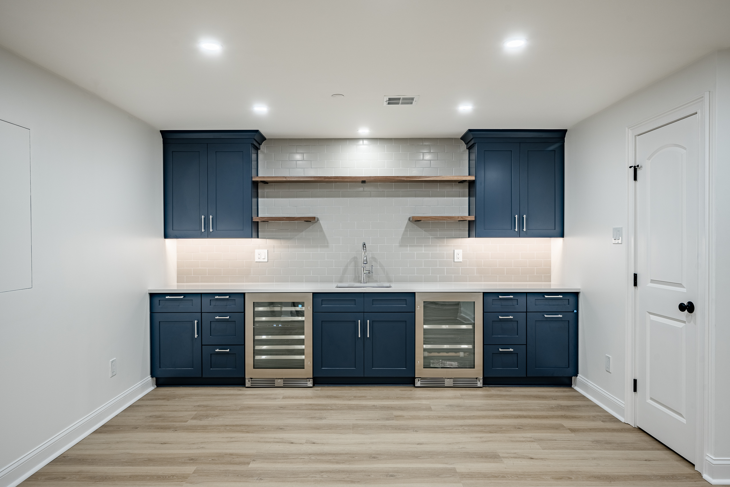 Newtown Square home renovation - basement living space detail