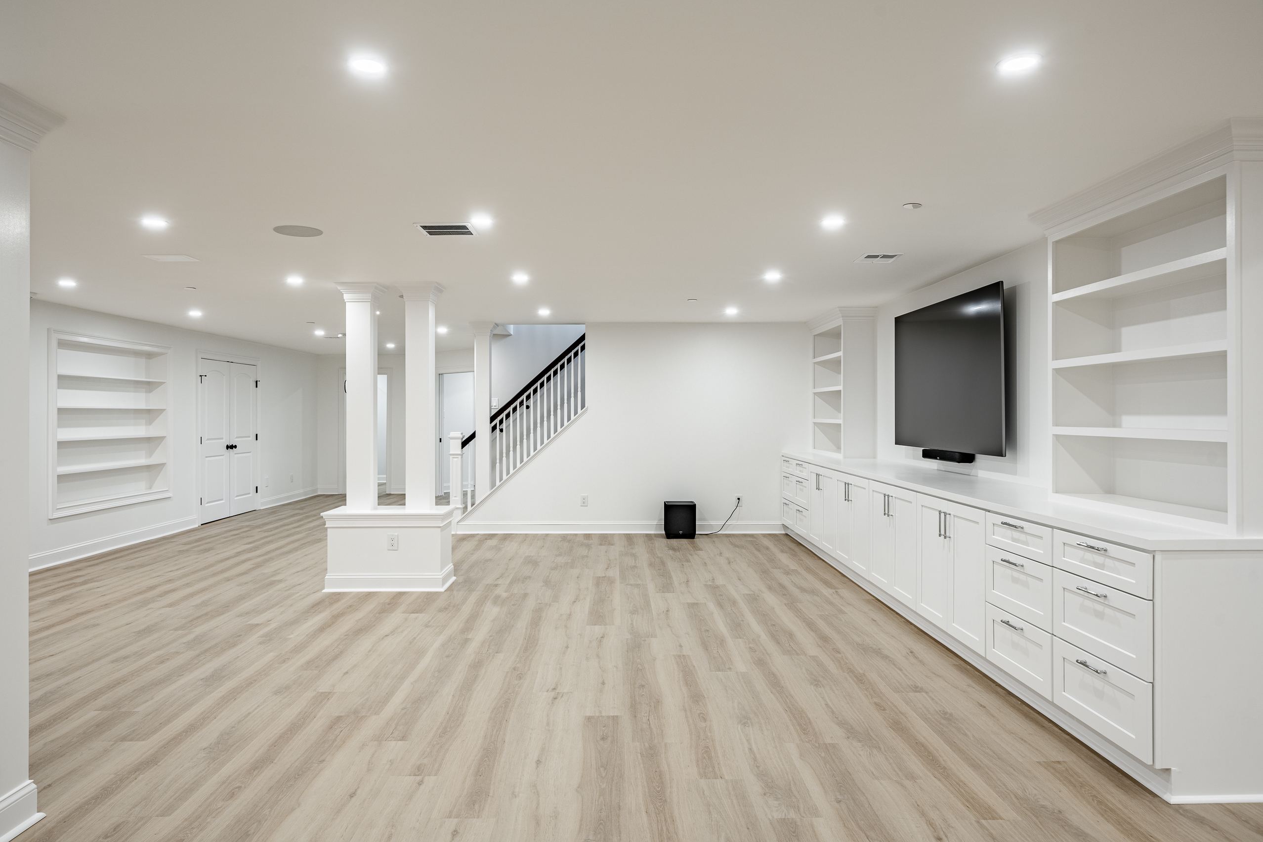 Newtown Square home improvement - basement window treatments