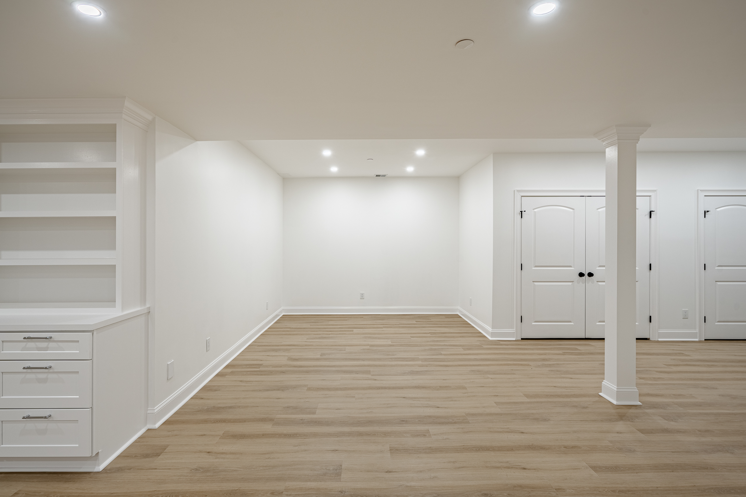 Basement remodel Newtown Square - panoramic view