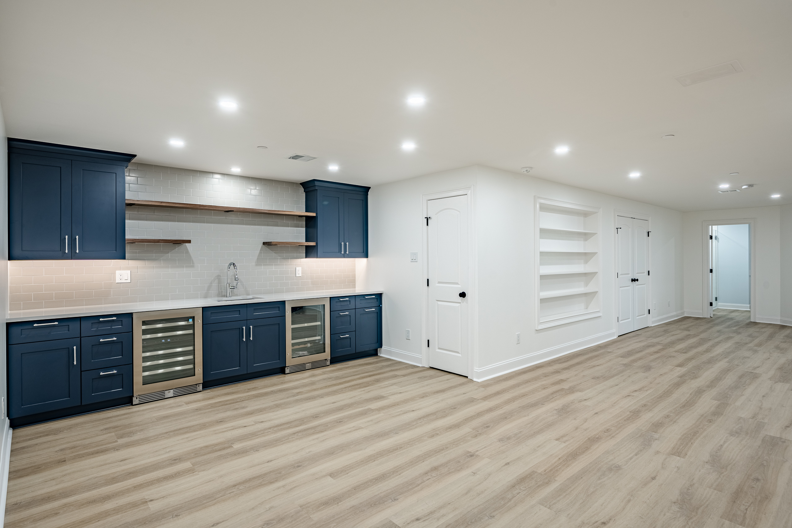 Newtown Square finished basement - completed project angle