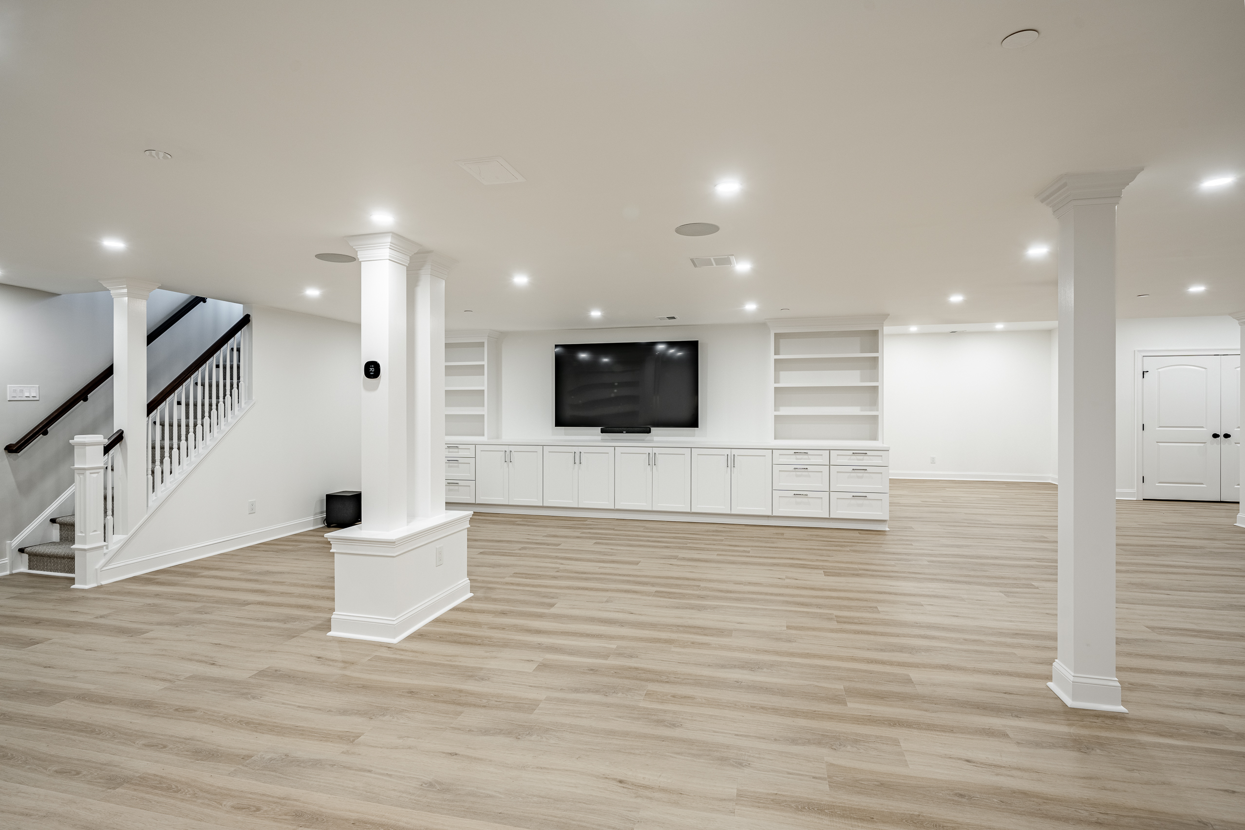 Newtown Square finished basement living space
