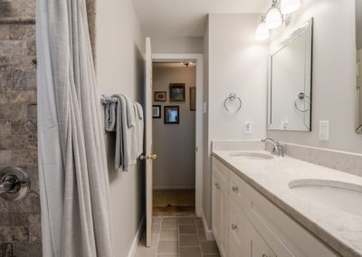 West Chester PA Bathrooms Completely Renovated with Updates Including Ceramic Tile, New Shower and Bathtubs along with cabinets and fixtures