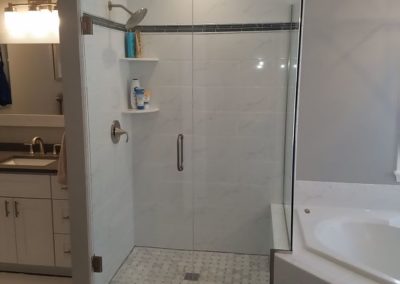 Downingtown, PA - Master Bath Remodel, Including Custom Tile, Cabinetry and Free Standing Tub
