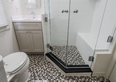 West Chester PA Bathrooms Completely Renovated with Updates Including Ceramic Tile, New Shower and Bathtubs along with cabinets and fixtures