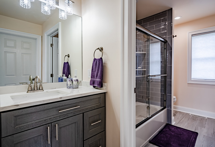 Glenmoore, PA Hall Bathroom Reno Plus New Flooring