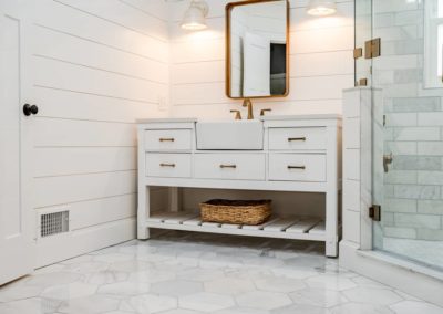 Downingtown PA Master Bathroom Home Renovation including ceramic tile, new rain shower photo 4
