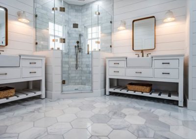 Downingtown PA Master Bathroom Home Renovation including ceramic tile, new rain shower photo 17