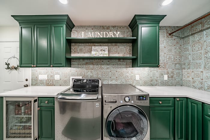 Chadds Ford, PA Laundry Room / Mud Room – Basement Laundry Room / Mud Room with Custom Cabinets